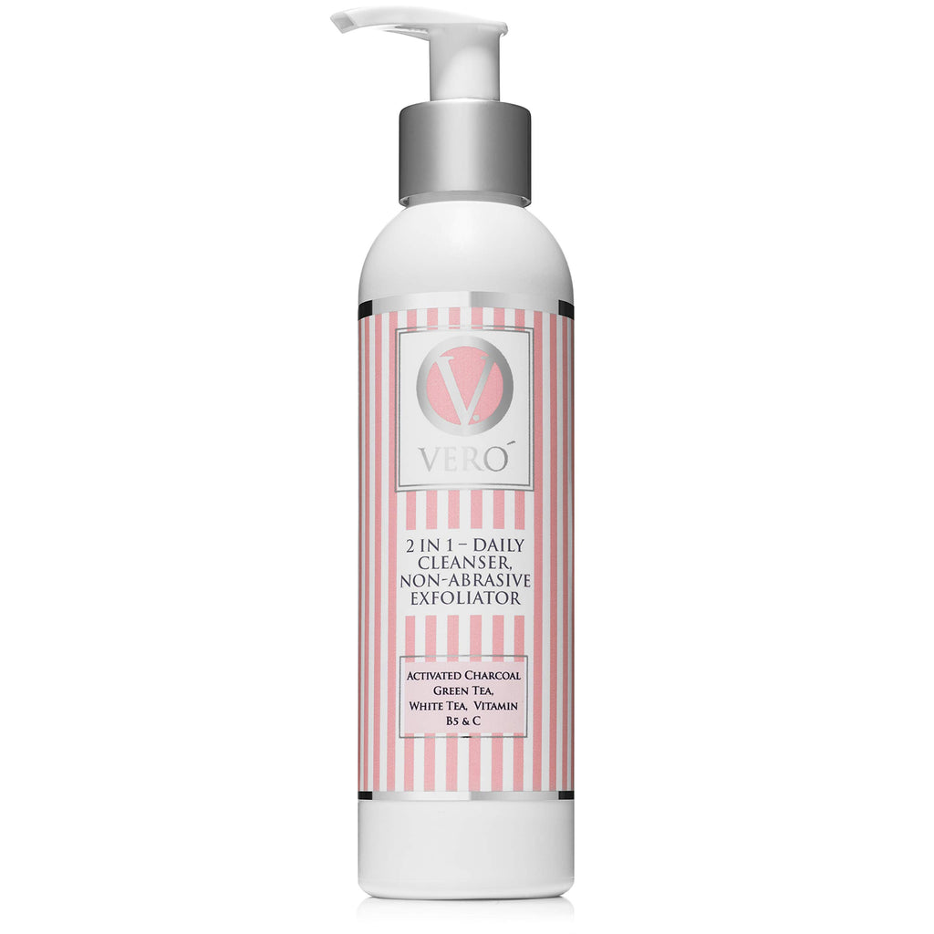 Organic Daily Cleanser & Exfoliator - Organic Ingredients - Activated Charcoal & Green Tea