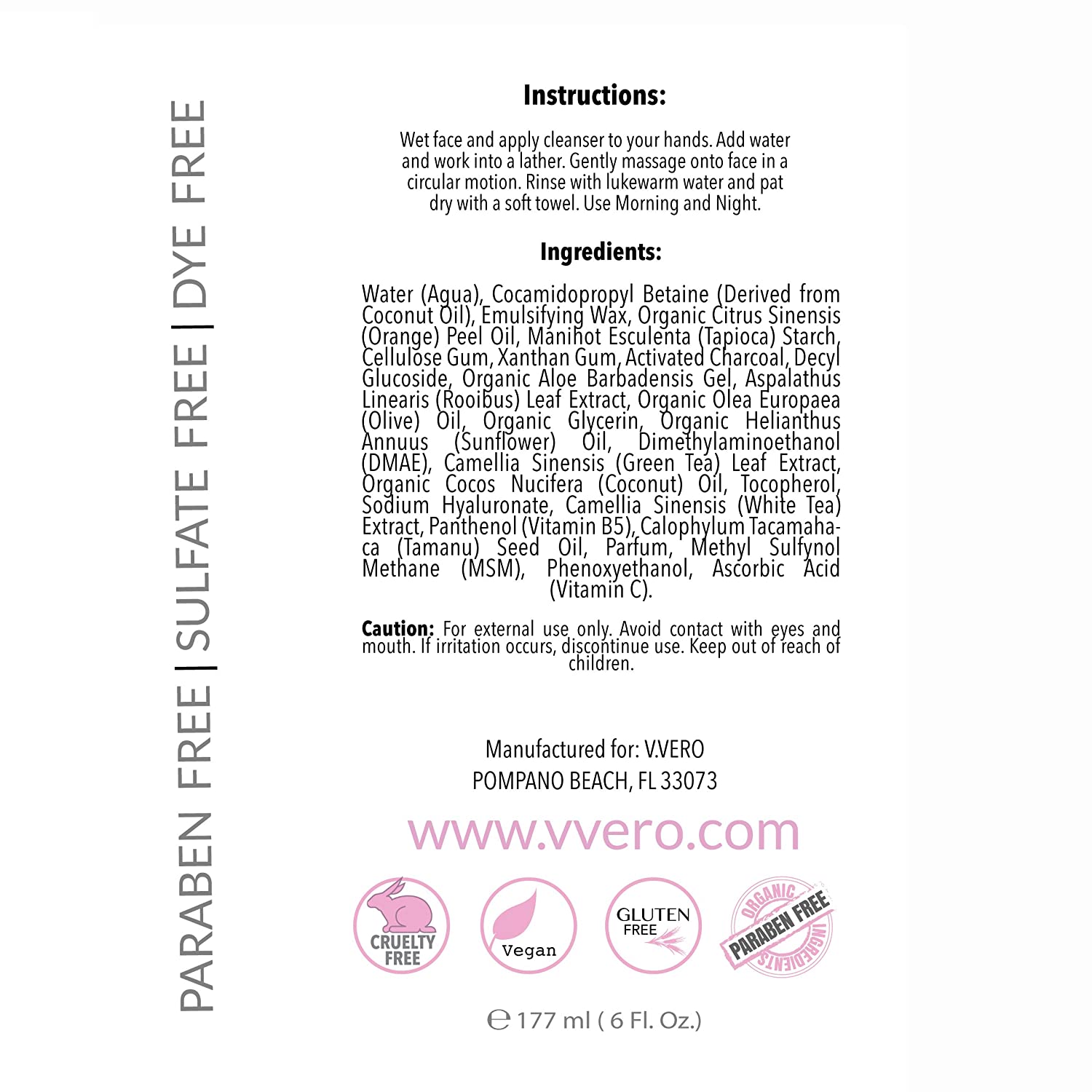 Organic Daily Cleanser & Exfoliator - Organic Ingredients - Activated Charcoal & Green Tea